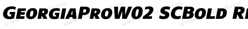 GeorgiaProW02 SCBold Regular字体转换